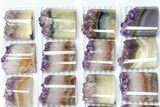 Lot: Amethyst Half Cylinder (For Pendants) - Pieces #83438-2